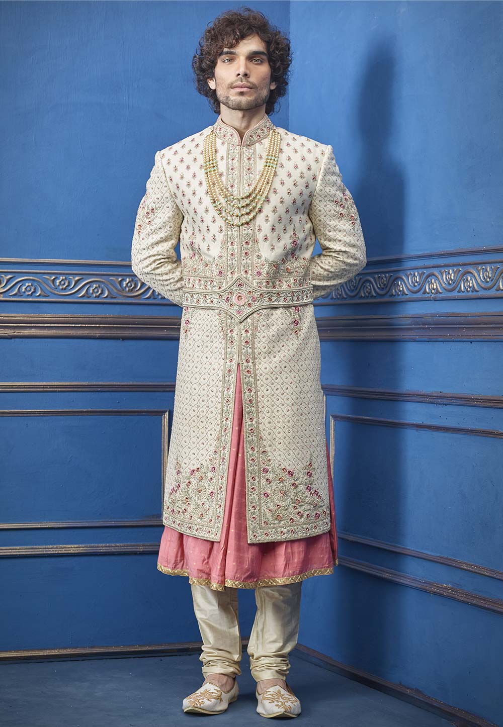 Silk Indian Designer Sherwani For Men.