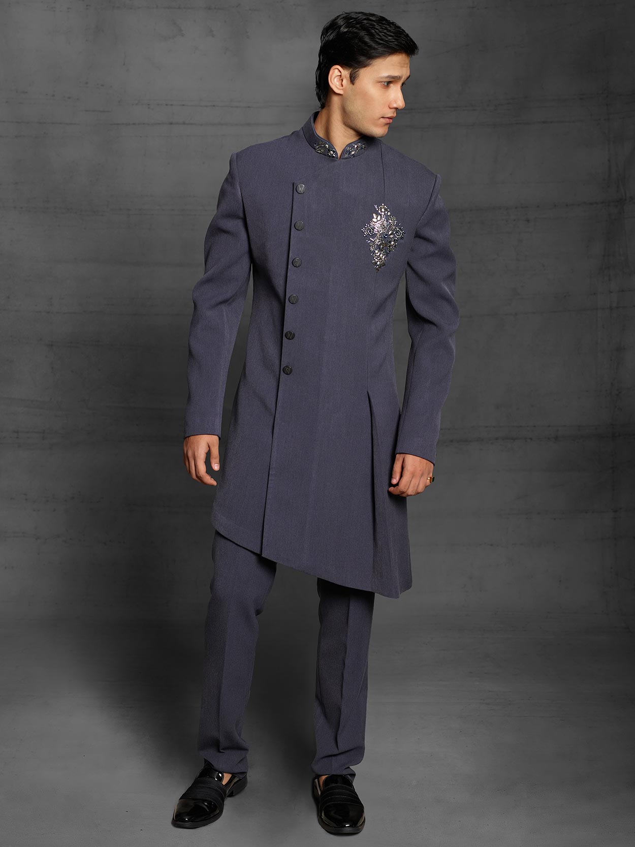 Light Blue Colour Indowestern Dress in Imported Fabric.