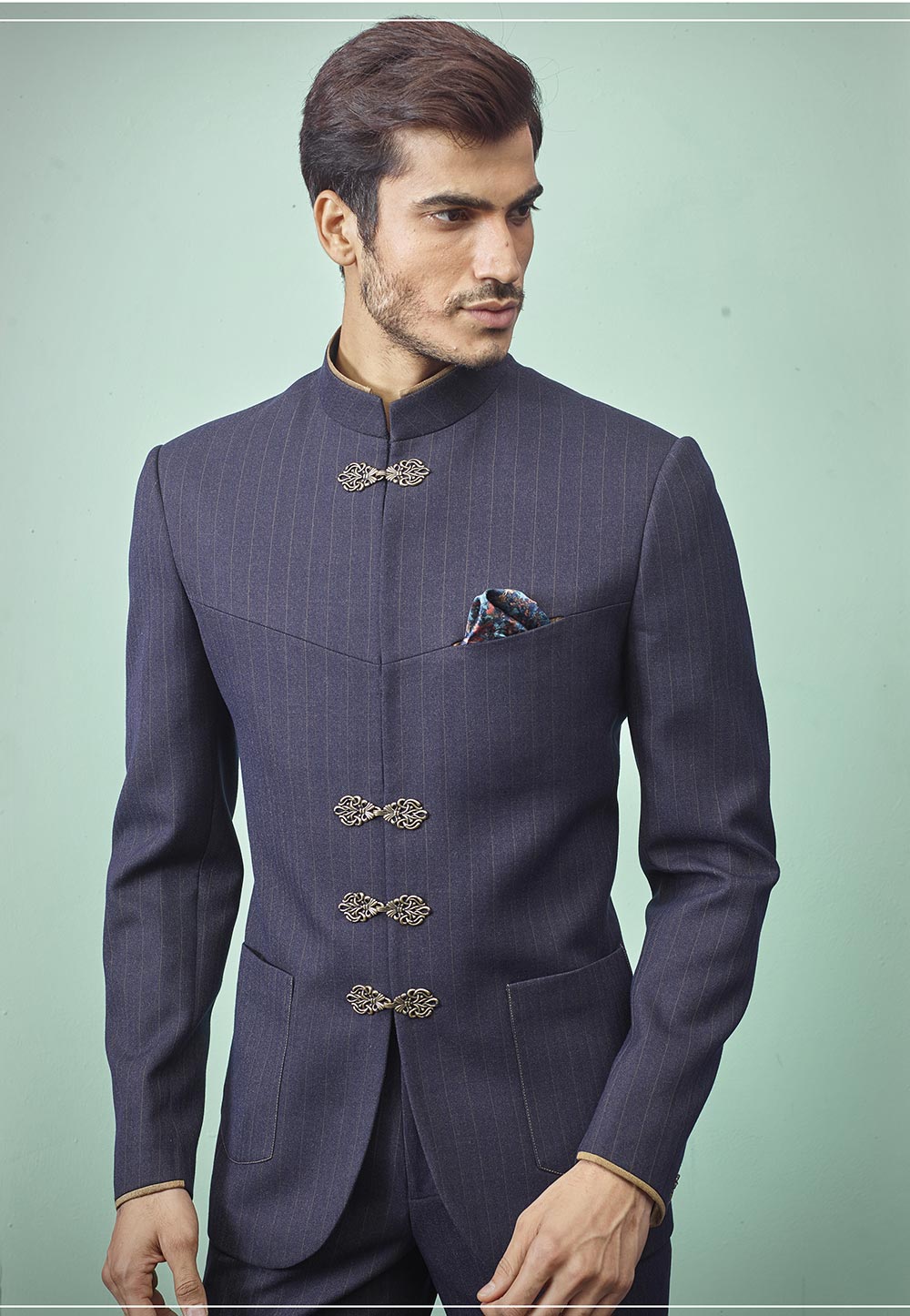 Blue Colour Men's Designer Jodhpuri Dress
