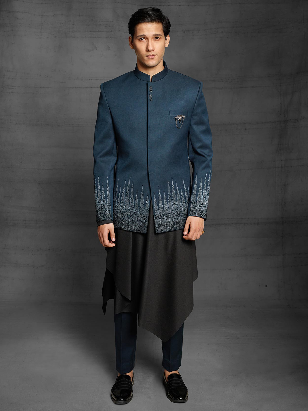 Blue Imported Fabric Jodhpuri Suit For Wedding