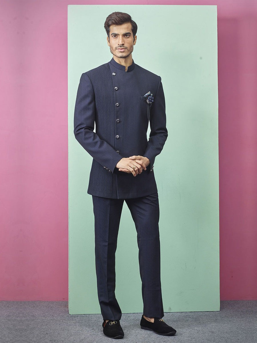 Indian Jodhpuri Suit Blue Colour .
