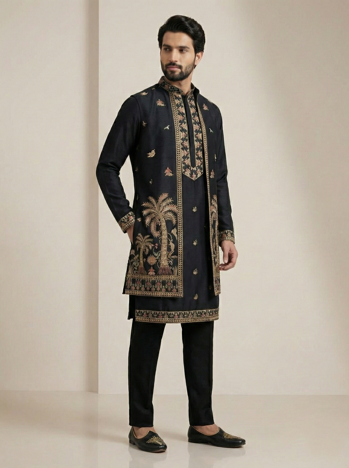 Midnight Black Wedding Wear for Men