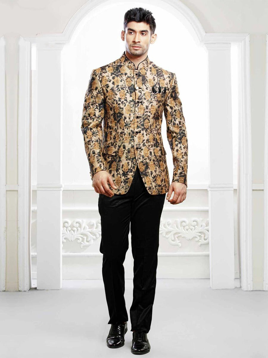 Multi Colour Italian Bandhgala Suit