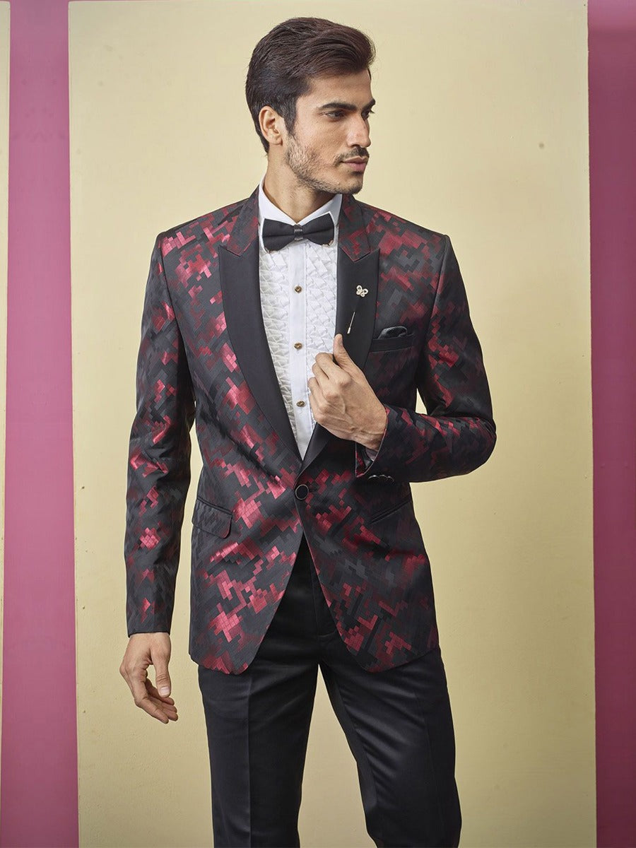 Black Colour Men's Tuxedo Suit.