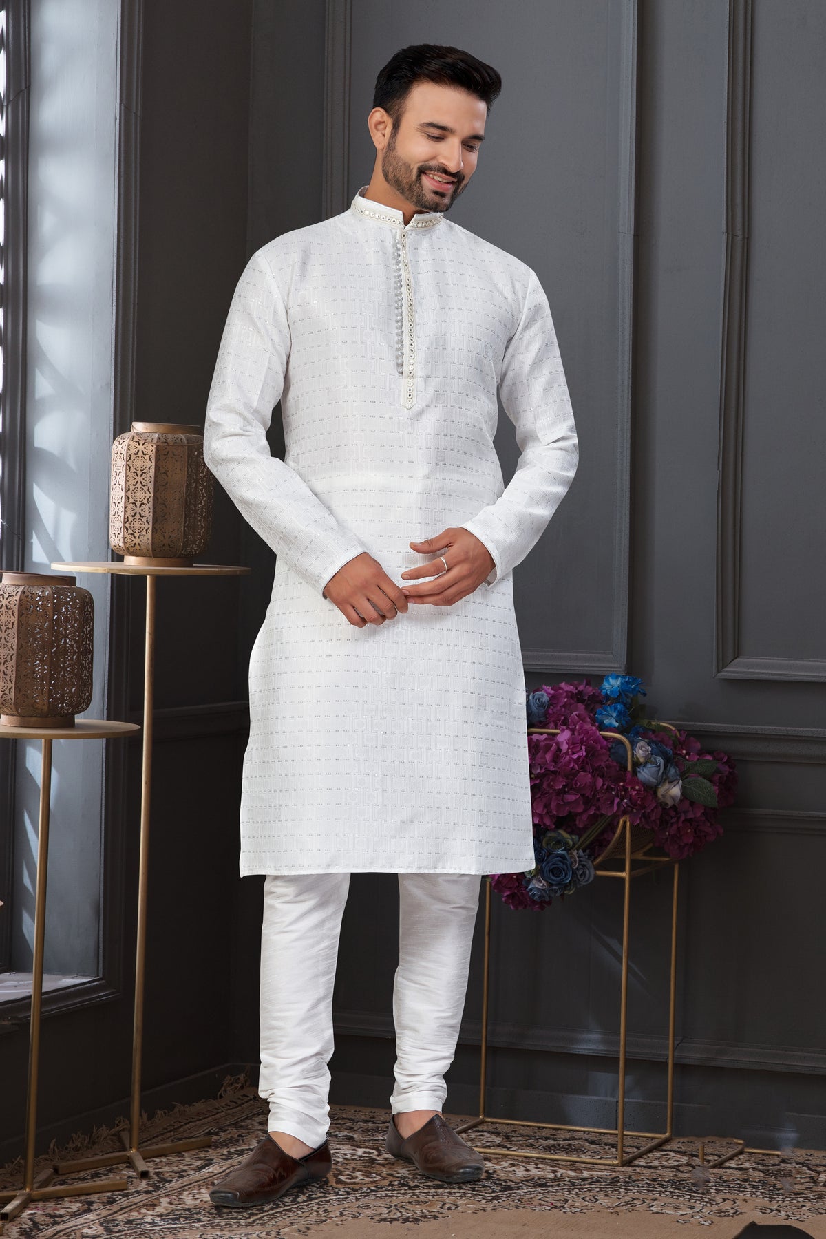 Premium White Traditional Kurta Pajama