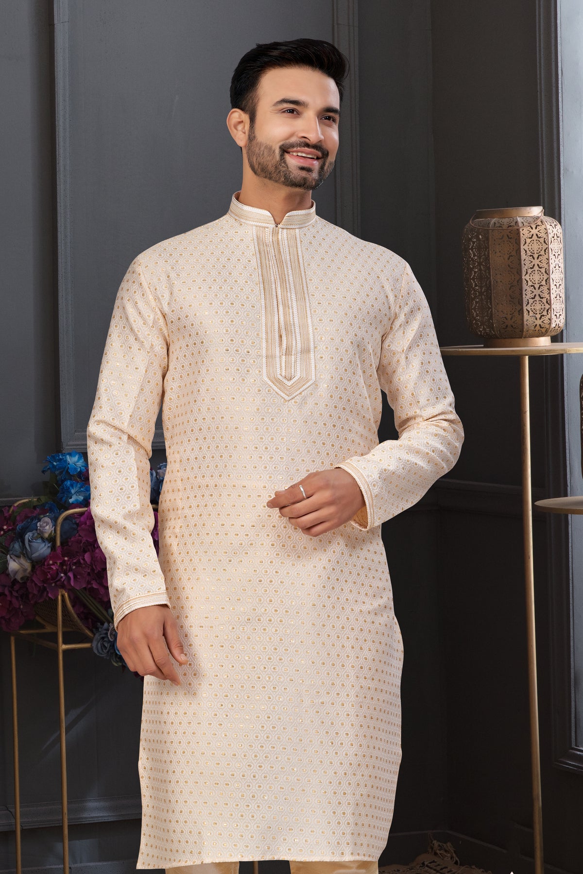 Premium Ivory Wedding Kurta Pajama