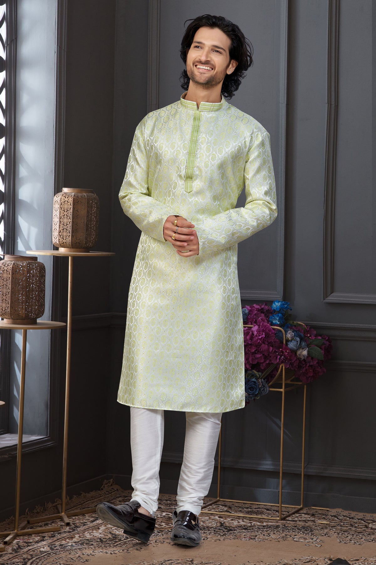 Pastel Green Traditional Kurta Set