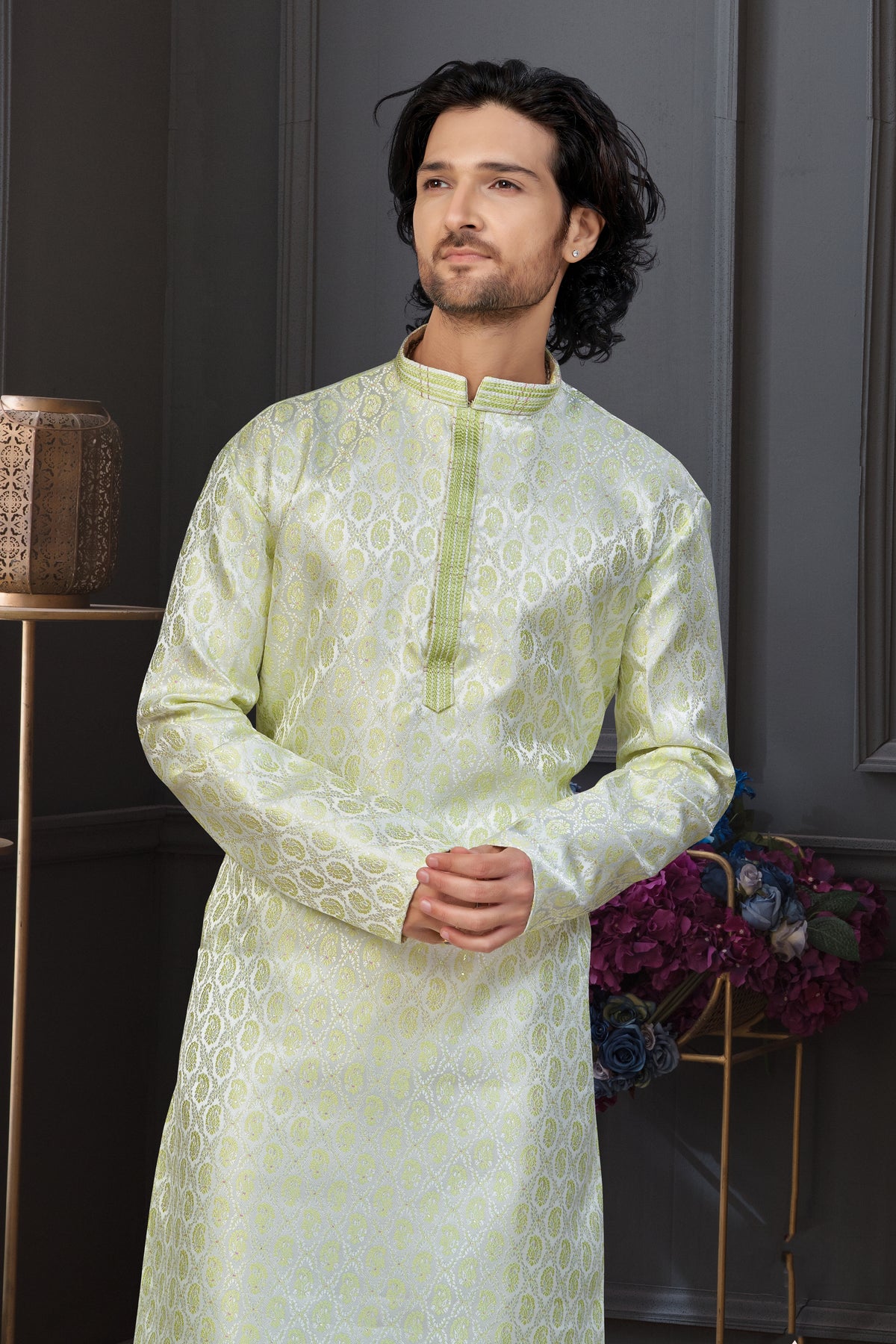 Pastel Green Traditional Kurta Set