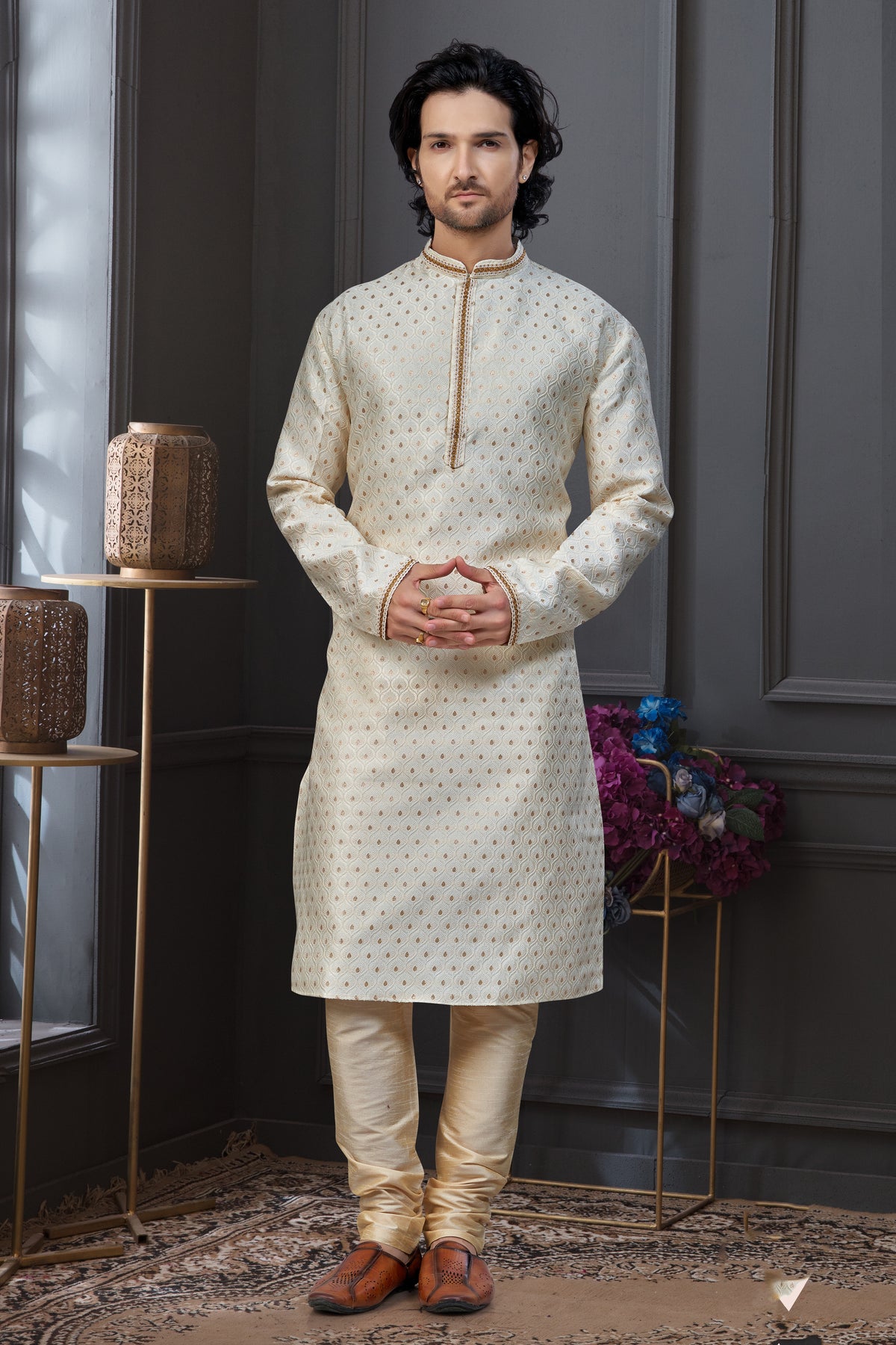 Subtle Gold-Tone Kurta Pajama