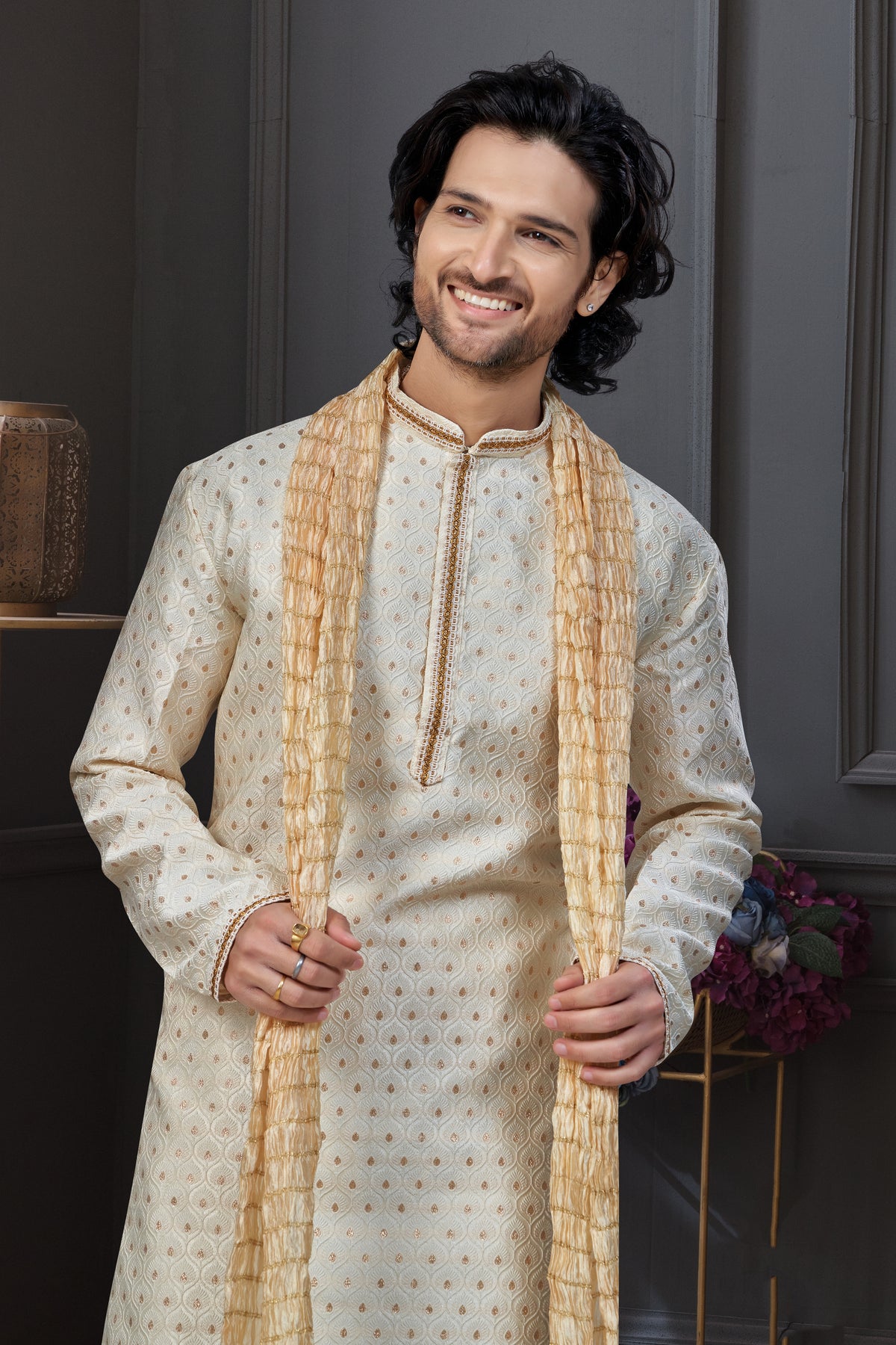 Subtle Gold-Tone Kurta Pajama