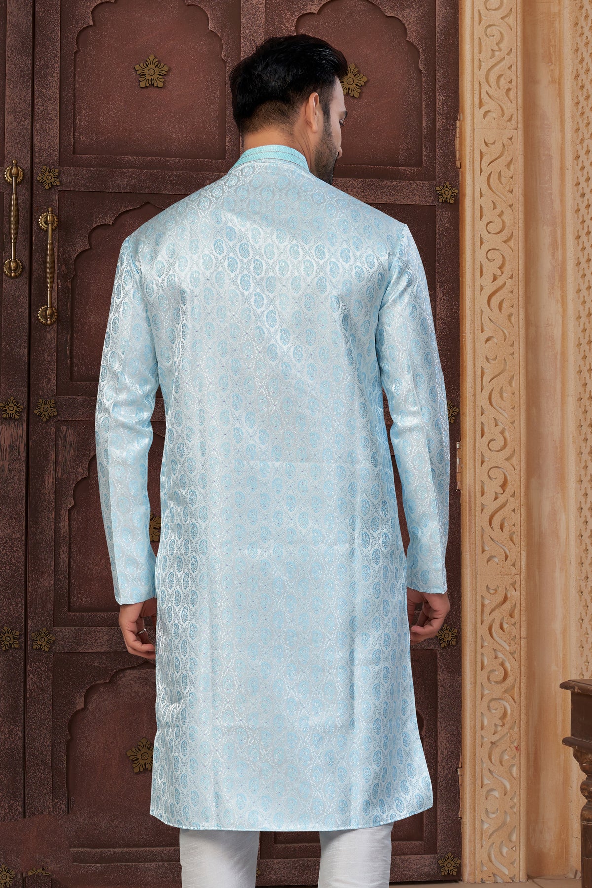 Classic Mint Blue Churidar Kurta Set