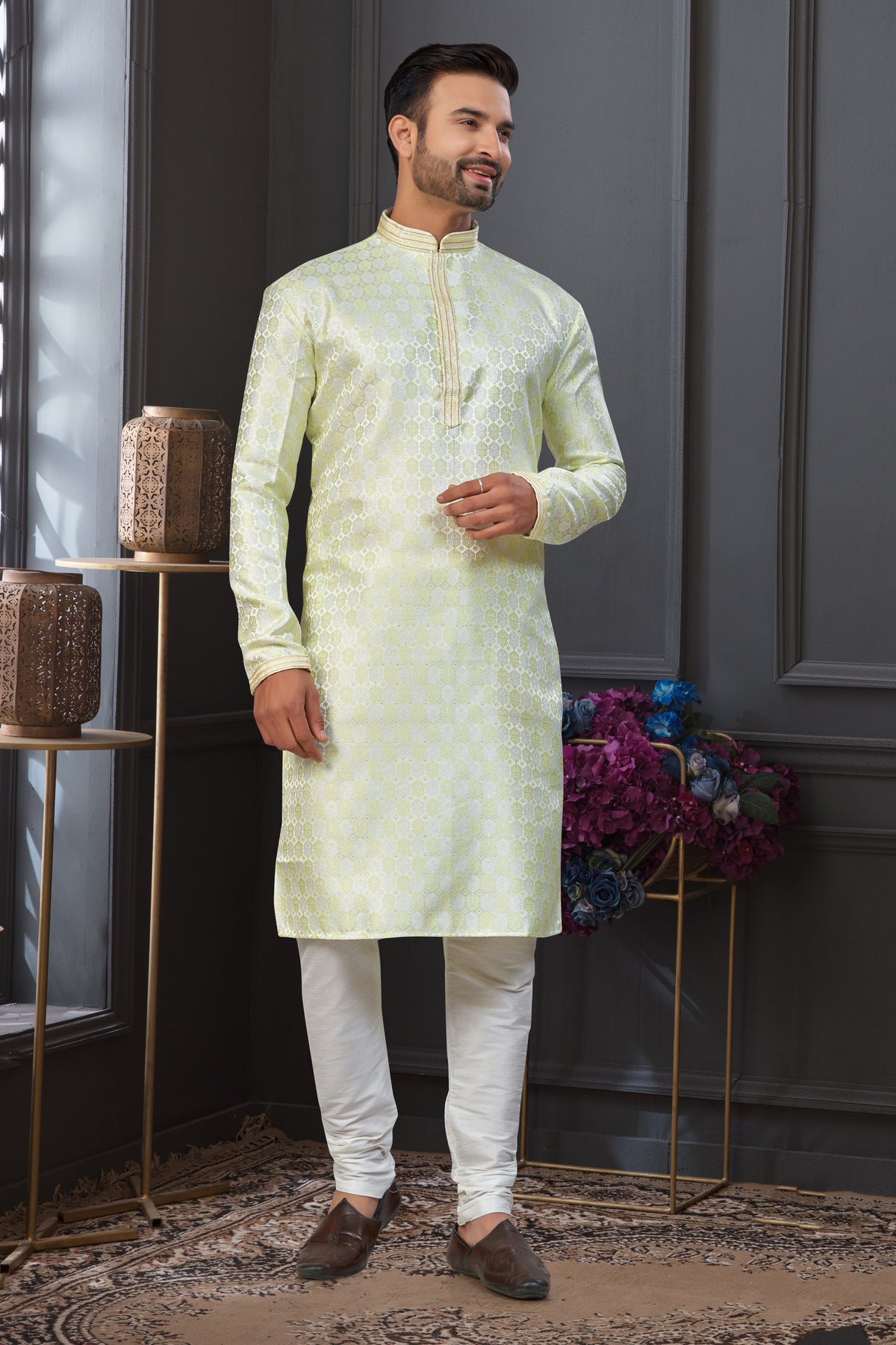 Light Green Festive Kurta Set
