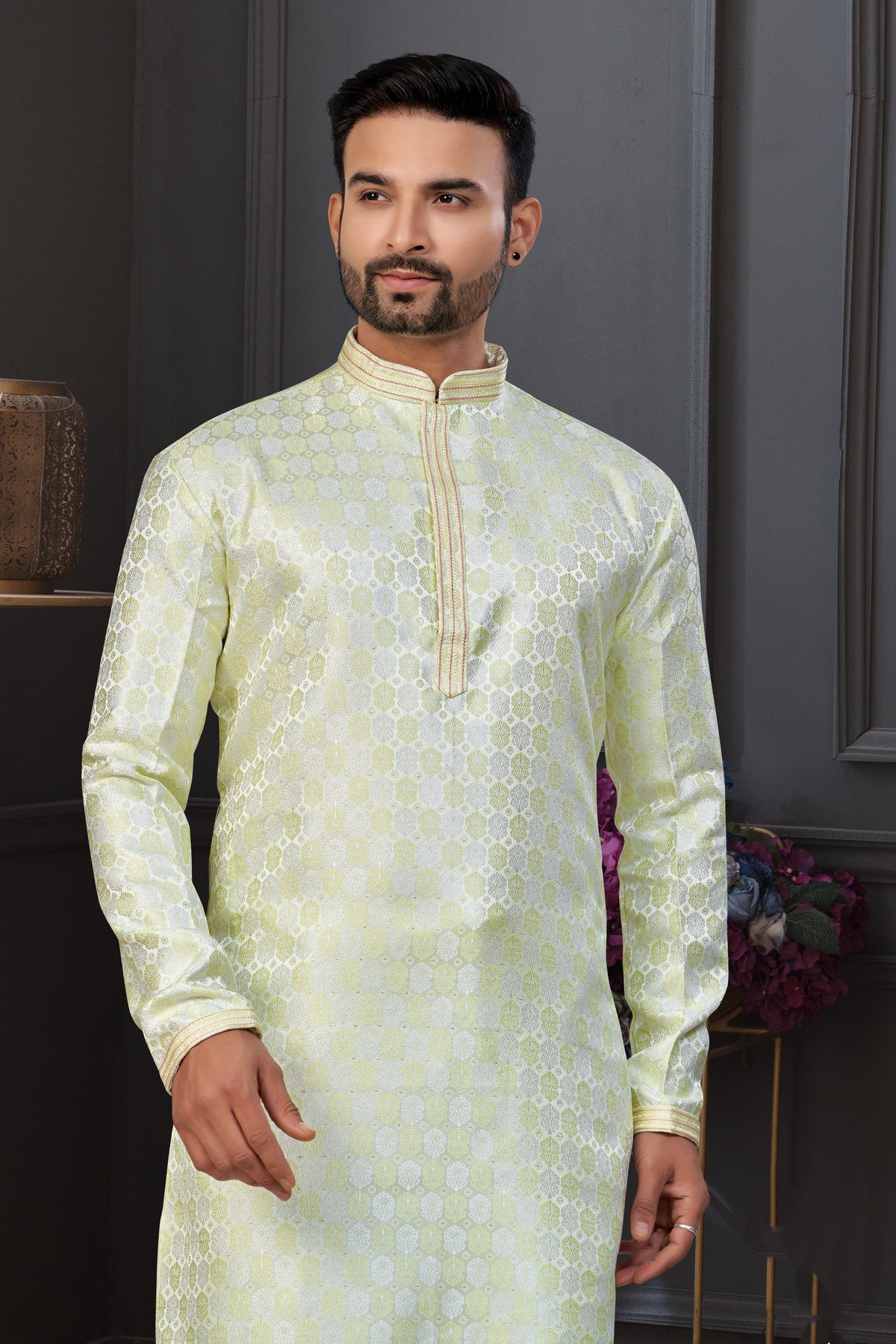 Light Green Festive Kurta Set