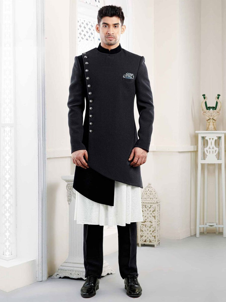 Overlapped  Black Indowestern
