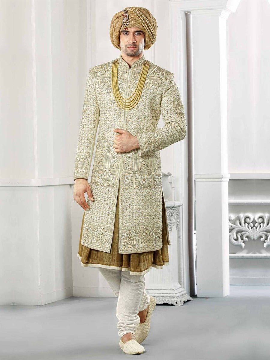 Hand work Sherwani for wedding.
