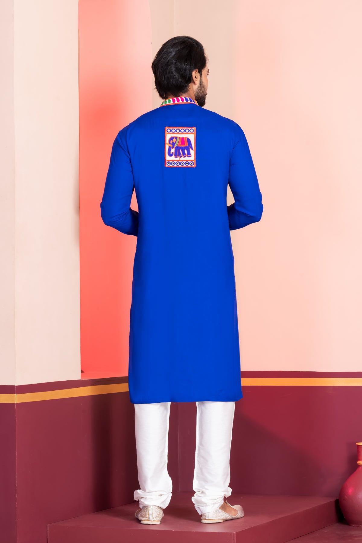 Blue Mirror Detail Ethnic Kurta