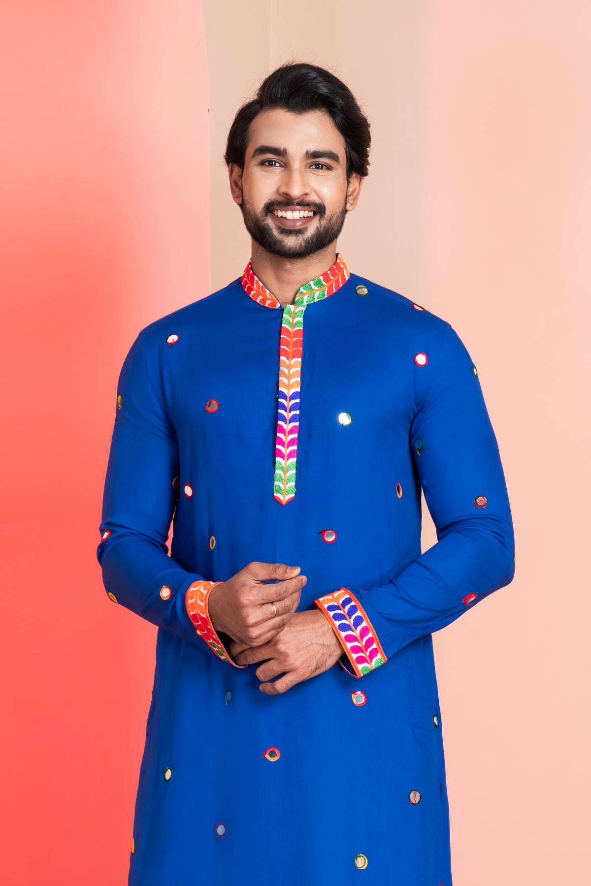 Blue Ethnic Designer Kurta with Churidar