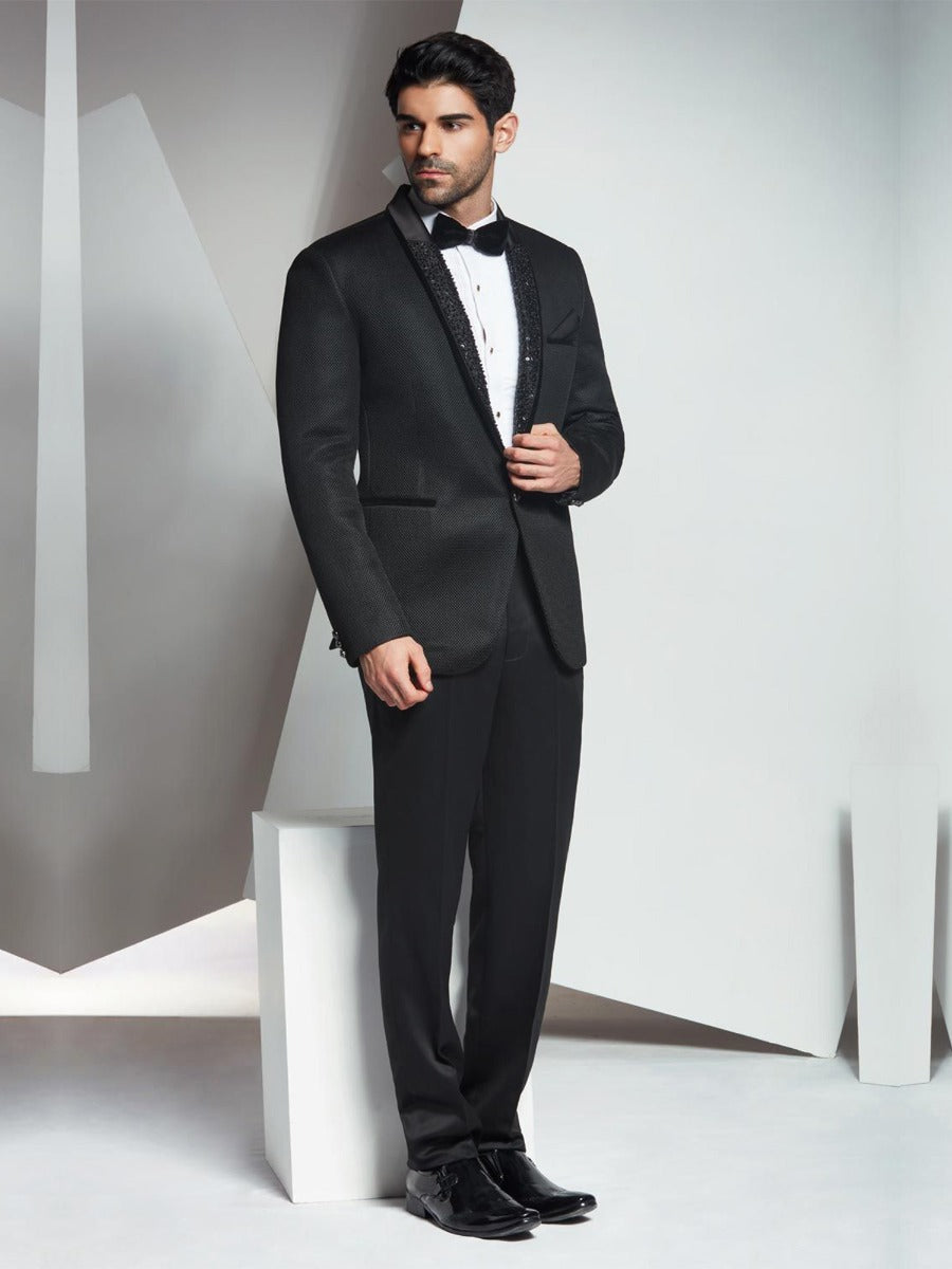 Designer Black Tuxedo Suit