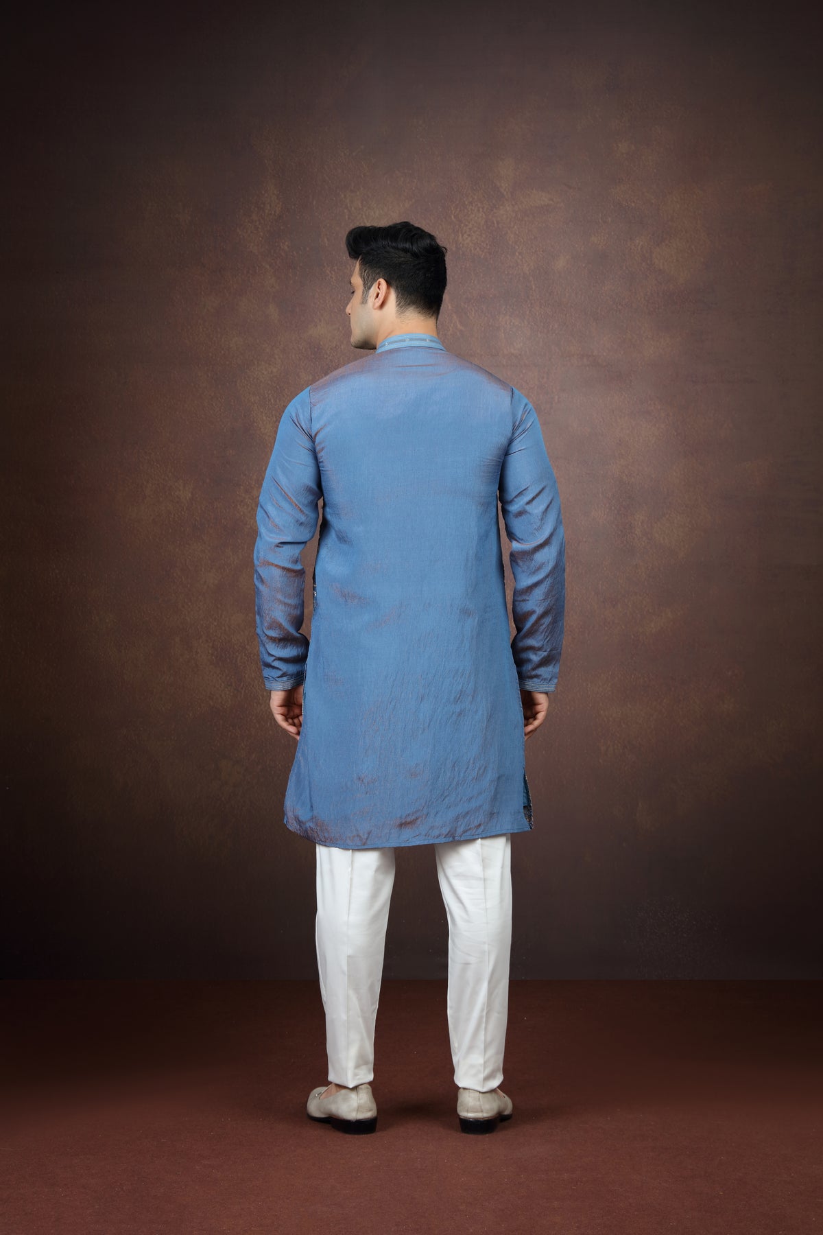 Sky Blue Designer Kurta Pant Set for Men