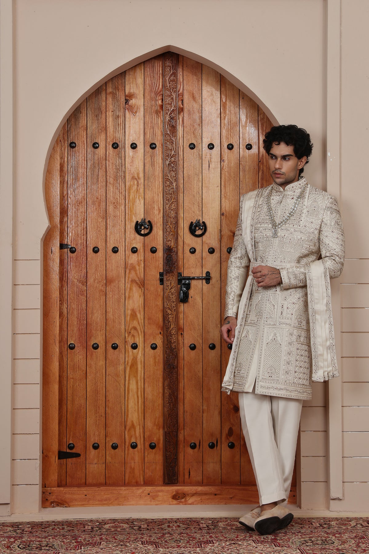 Designer Panel Work Indowestern Sherwani for Men