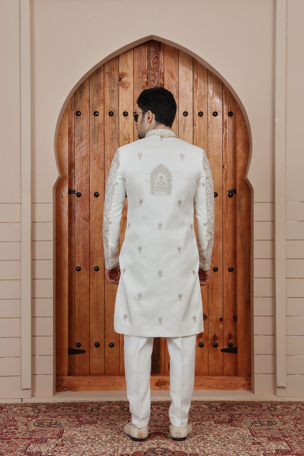 Pearl Ornamental Indo Western Sherwani