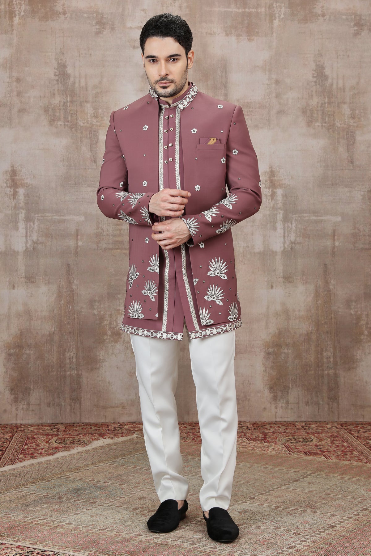 Pink Radiant Motif Indo Western Outfit