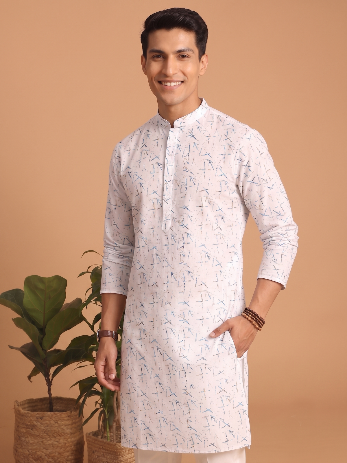 Stylish Printed Kurta Trouser Ensemble
