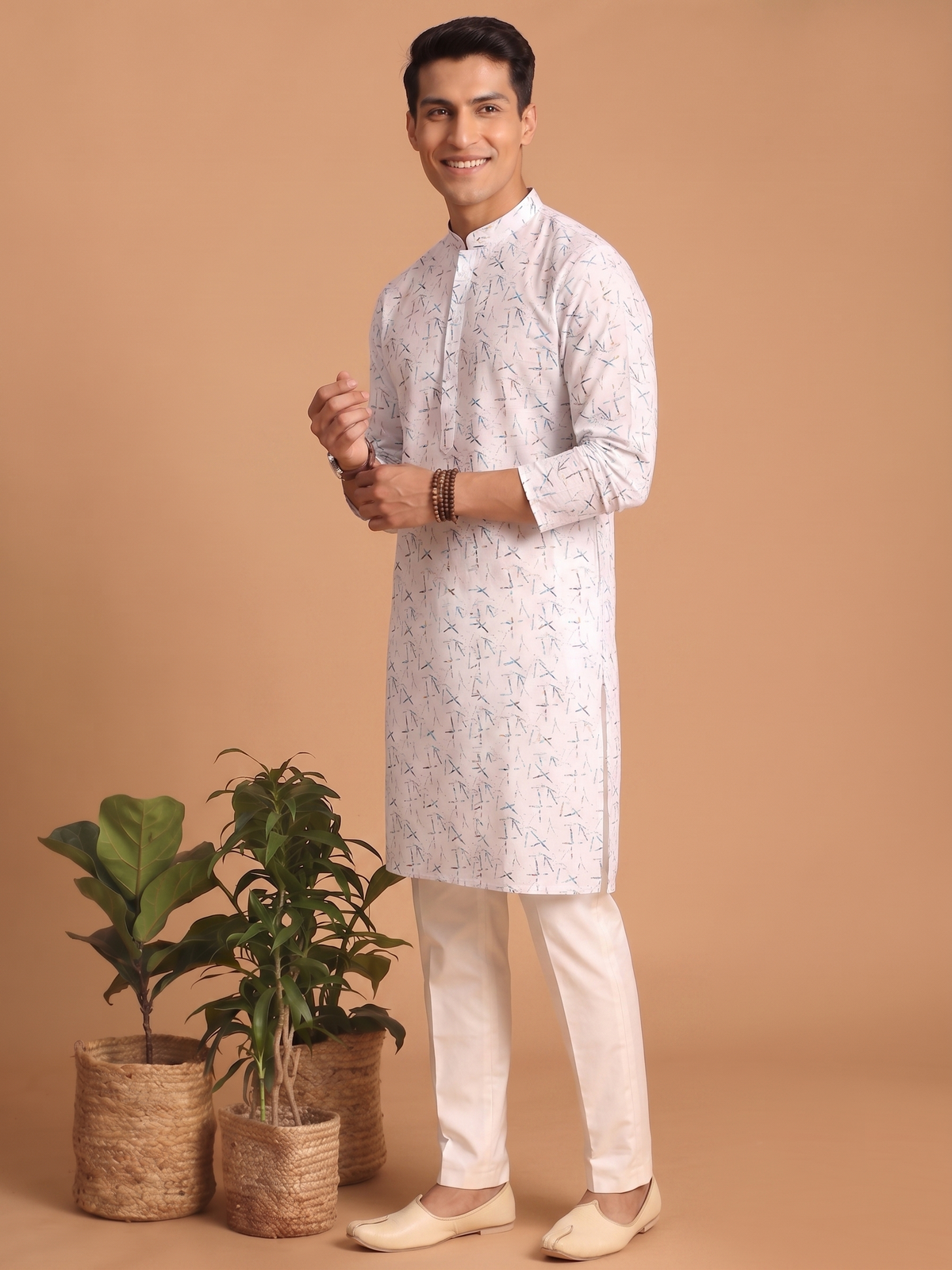 Stylish Printed Kurta Trouser Ensemble