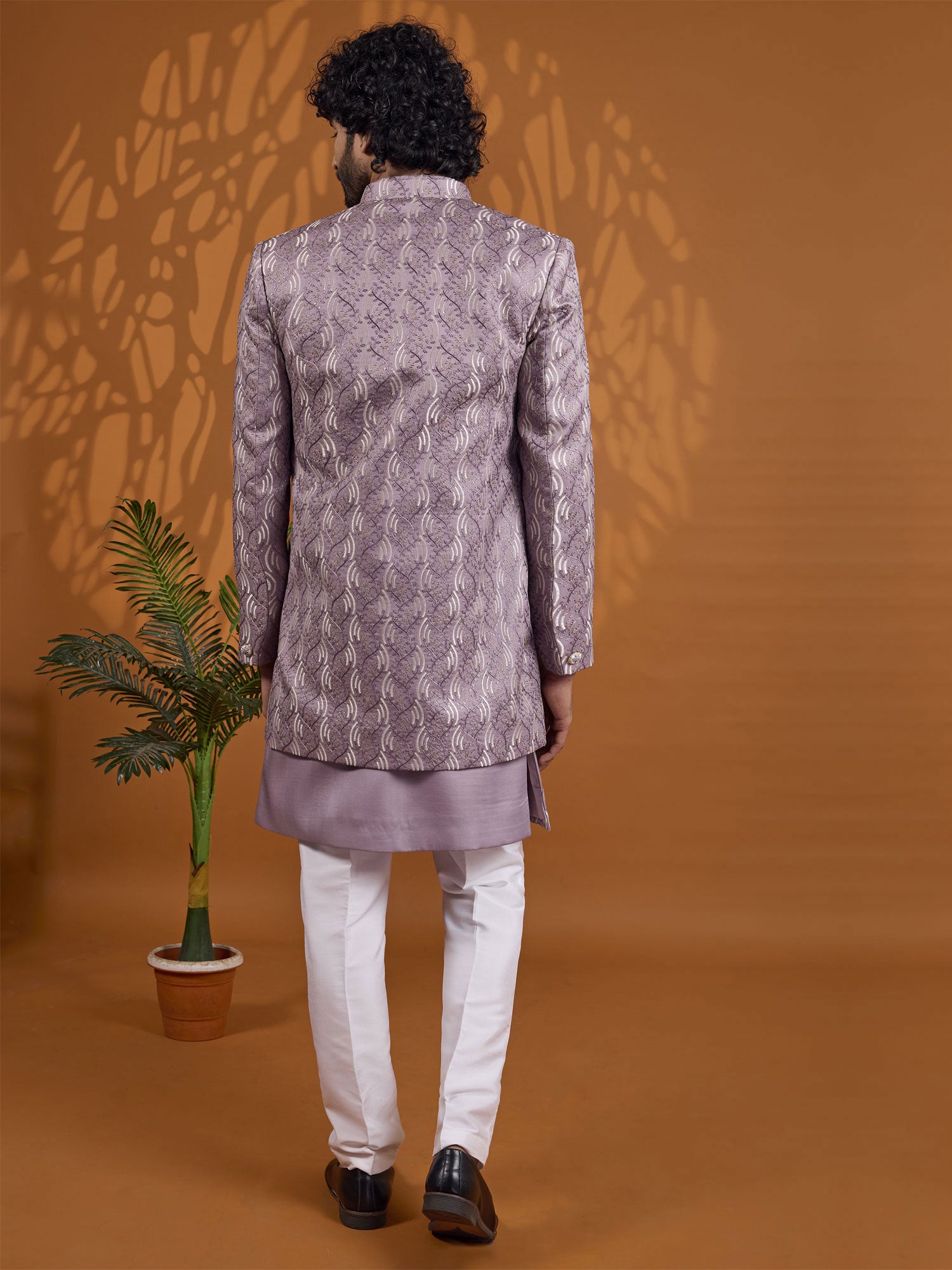 Lavender Purple Menswear Jacket Style Indowestern