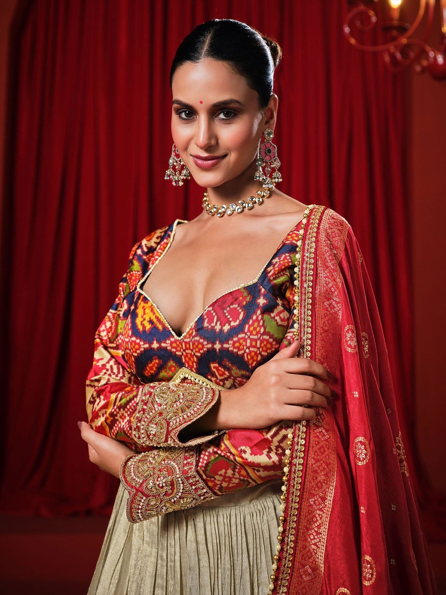 Multicolor Wedding Wear Silk Lehenga Choli