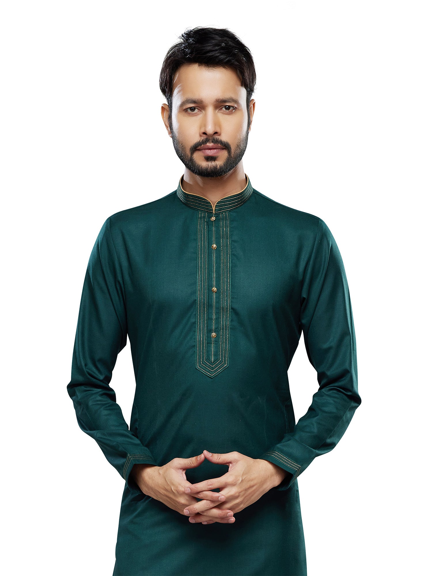 Rama Green Silk Kurta Pyjama In Festive Wear For Mens
