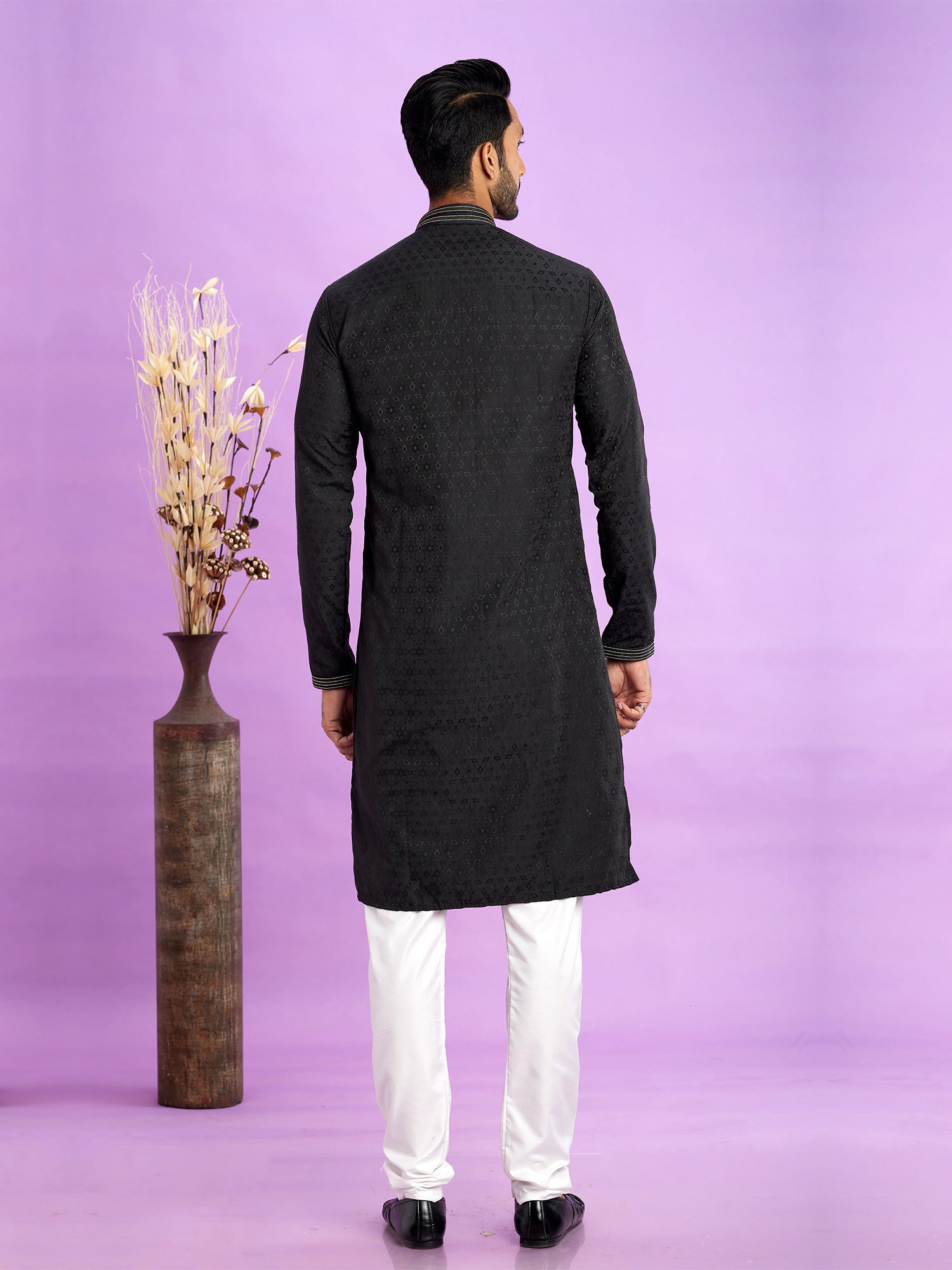 Black Festive Kurta Pyjama Readymade Kurta Pyjama