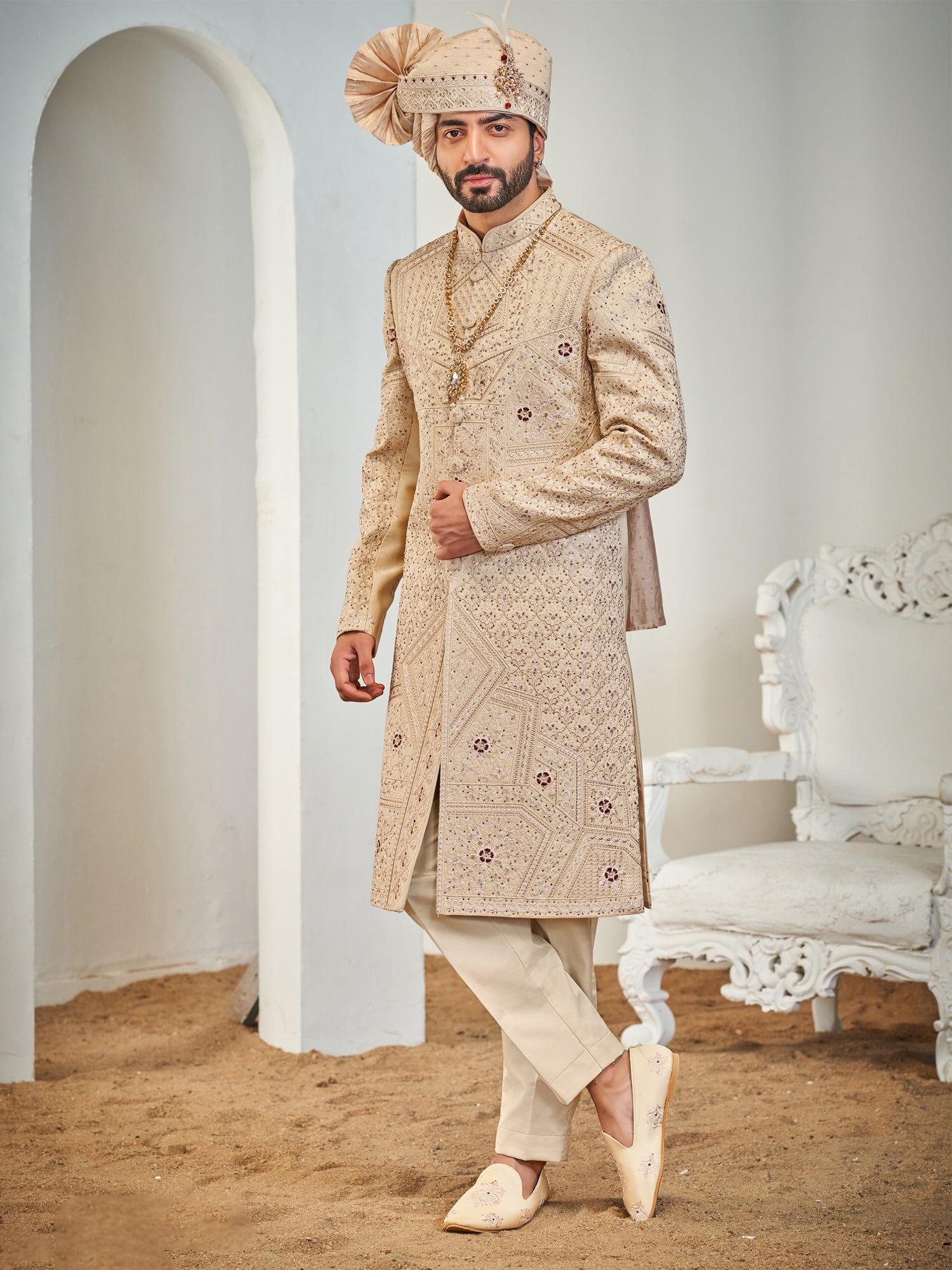 Golden Thread Augmented Menswear Sherwani