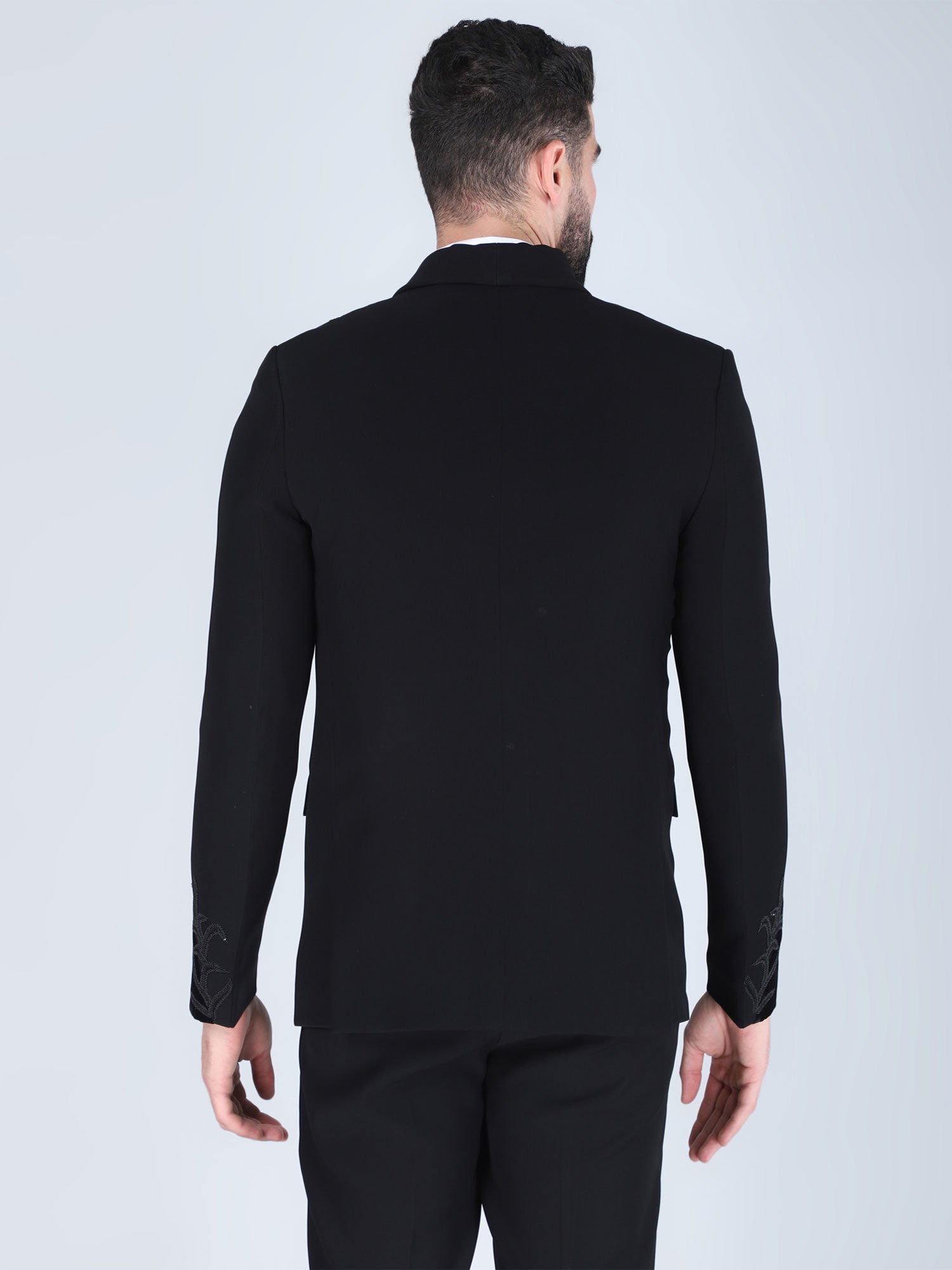 Black Stylish Cocktail Wear Three Piece Suit