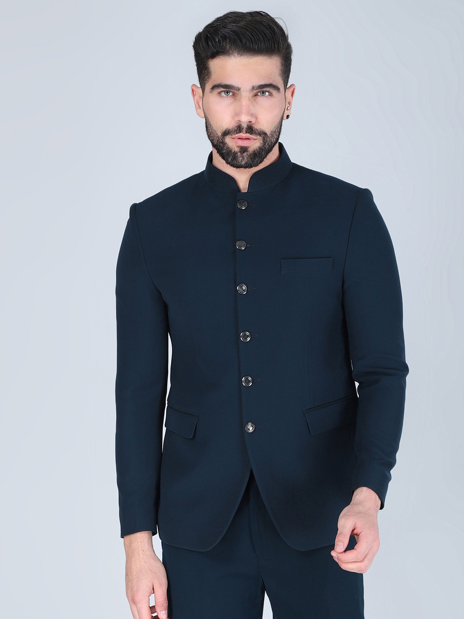 Green Men's Wear Wedding Bandhgala Suit