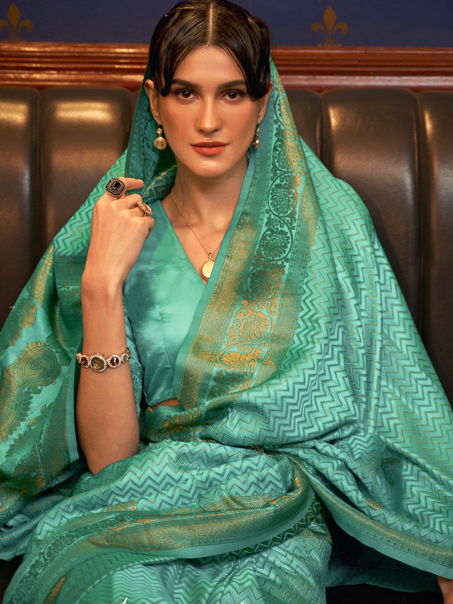 Green Festive Wear Art Silk Saree