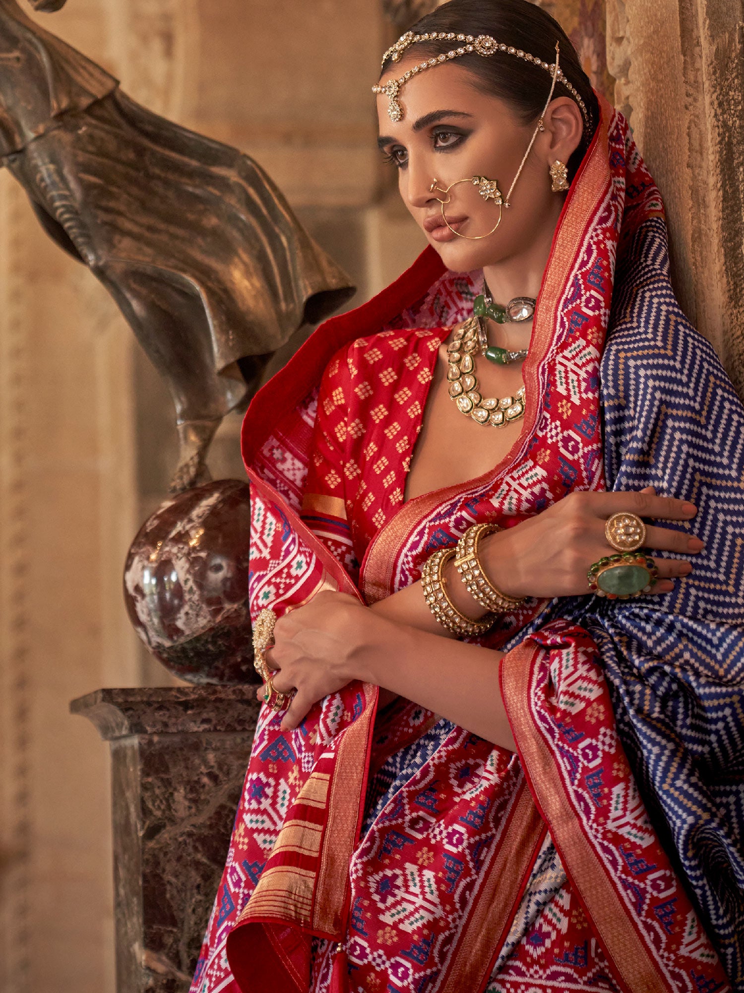 Blue Festive Art Silk Saree With Blouse