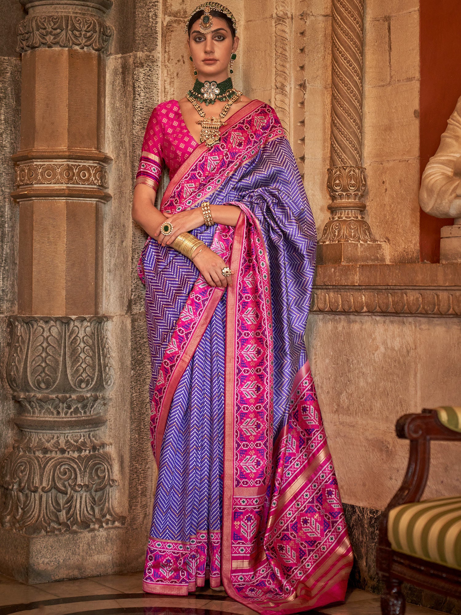 Purple Casual Wear Saree In Art Silk With Blouse