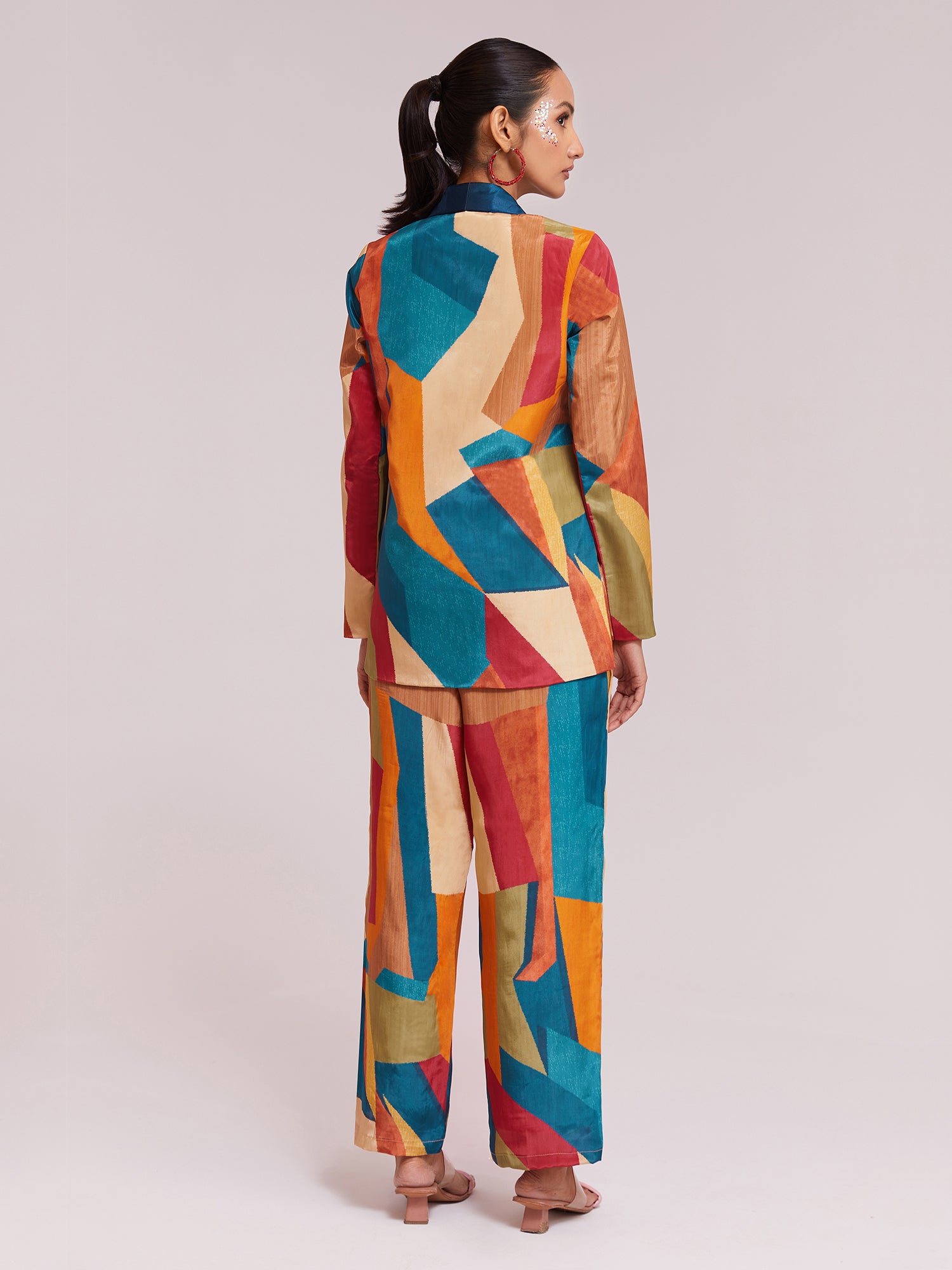Multicolor Printed Co-Ord Set In Crepe
