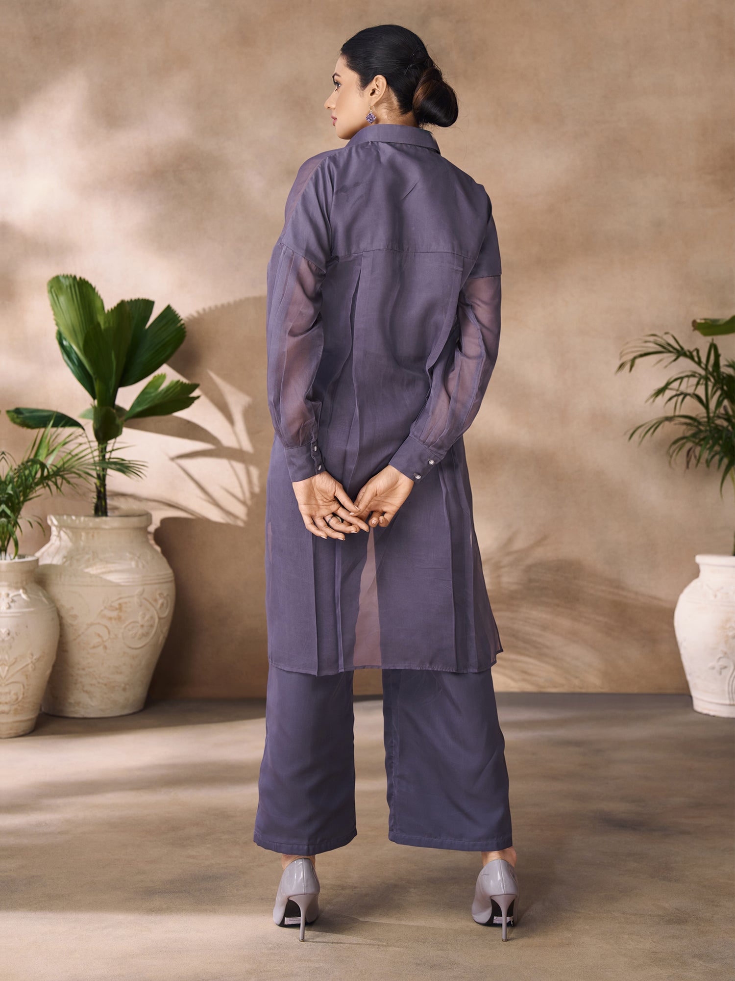 Heather Purple Party Wear Co-Ord Set