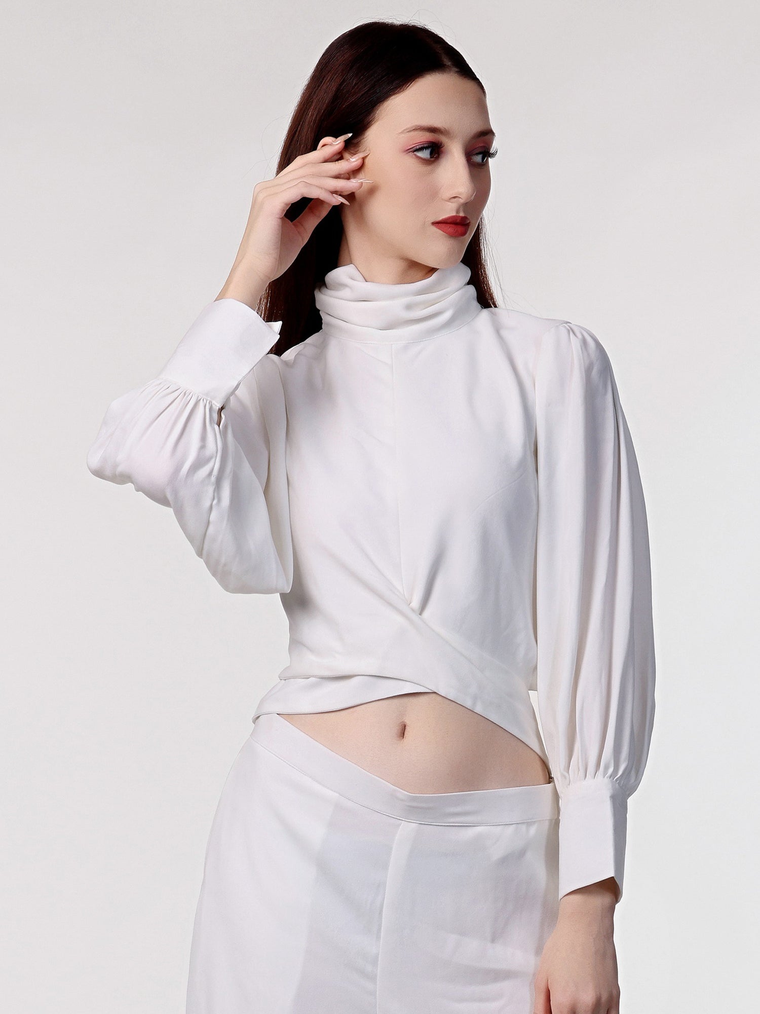 White Women's Wear Stylish Top With Palazzo