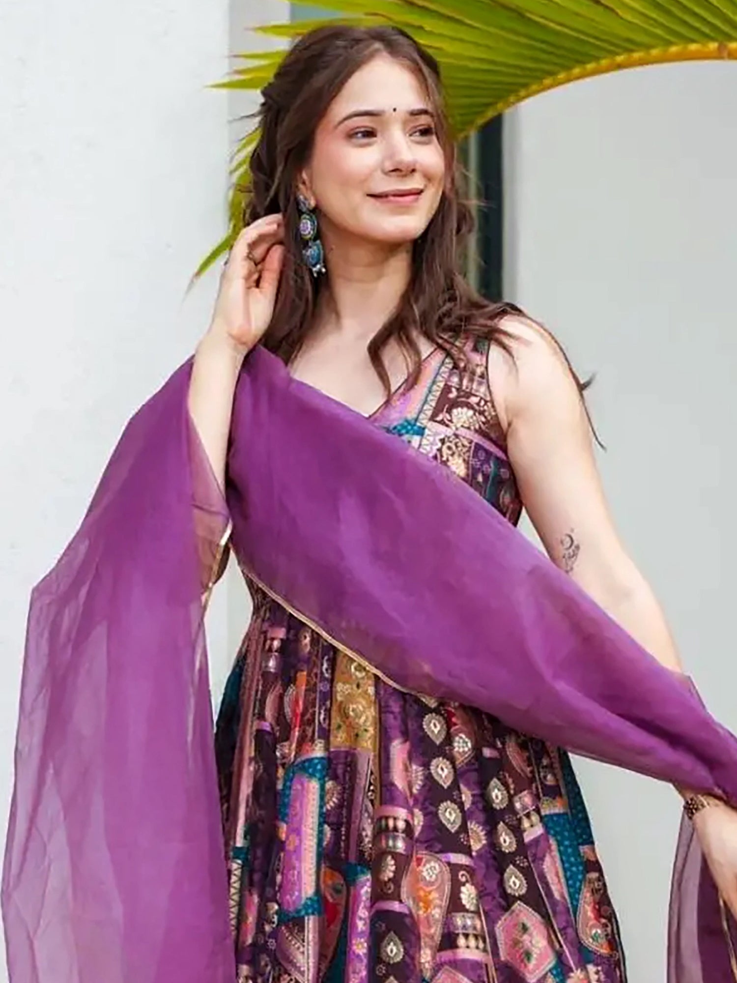 Multicolor Readymade Salwar Kameez In Anarkali Style