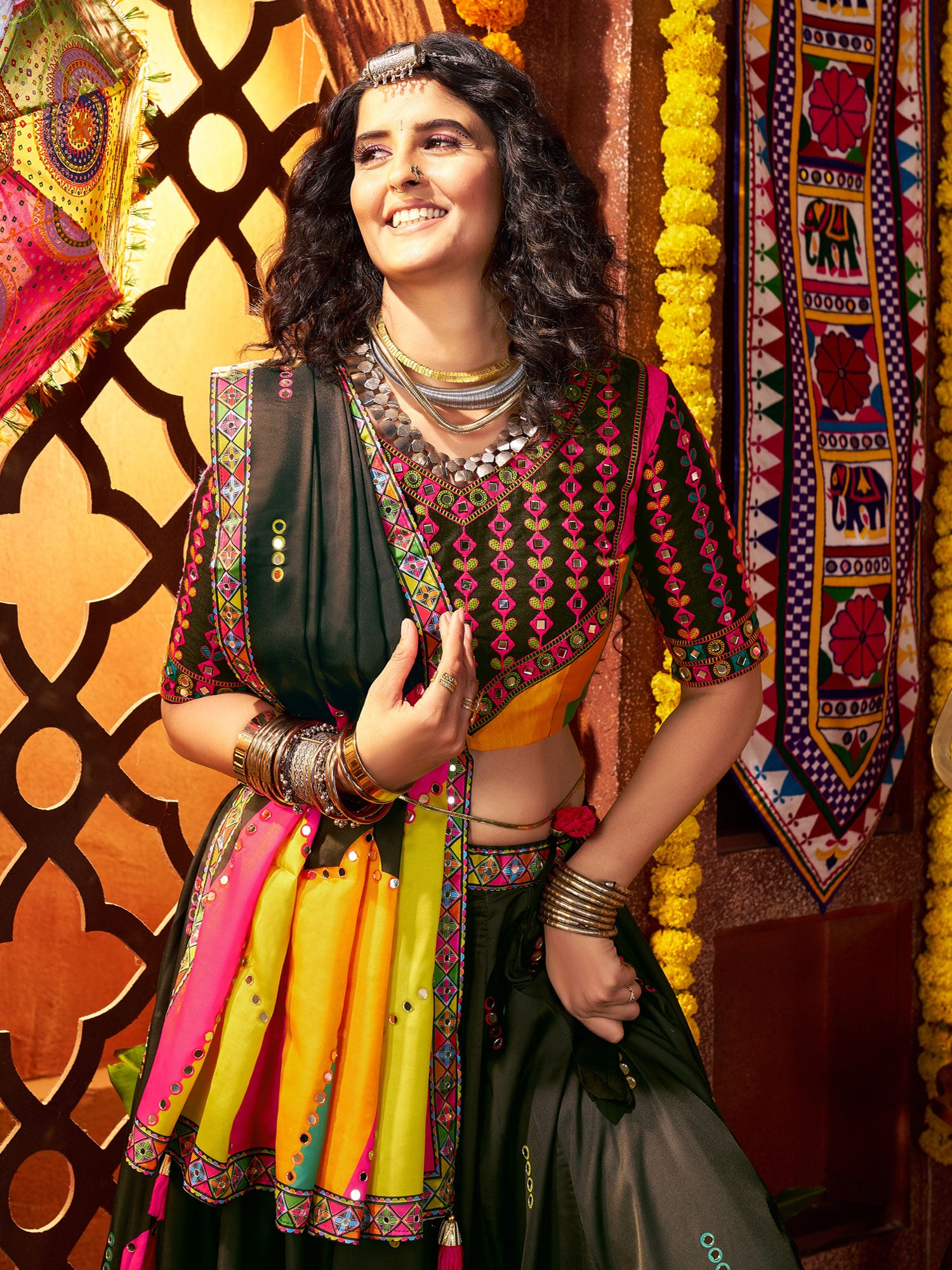 Multicolor Digital Printed Festive Lehenga Choli