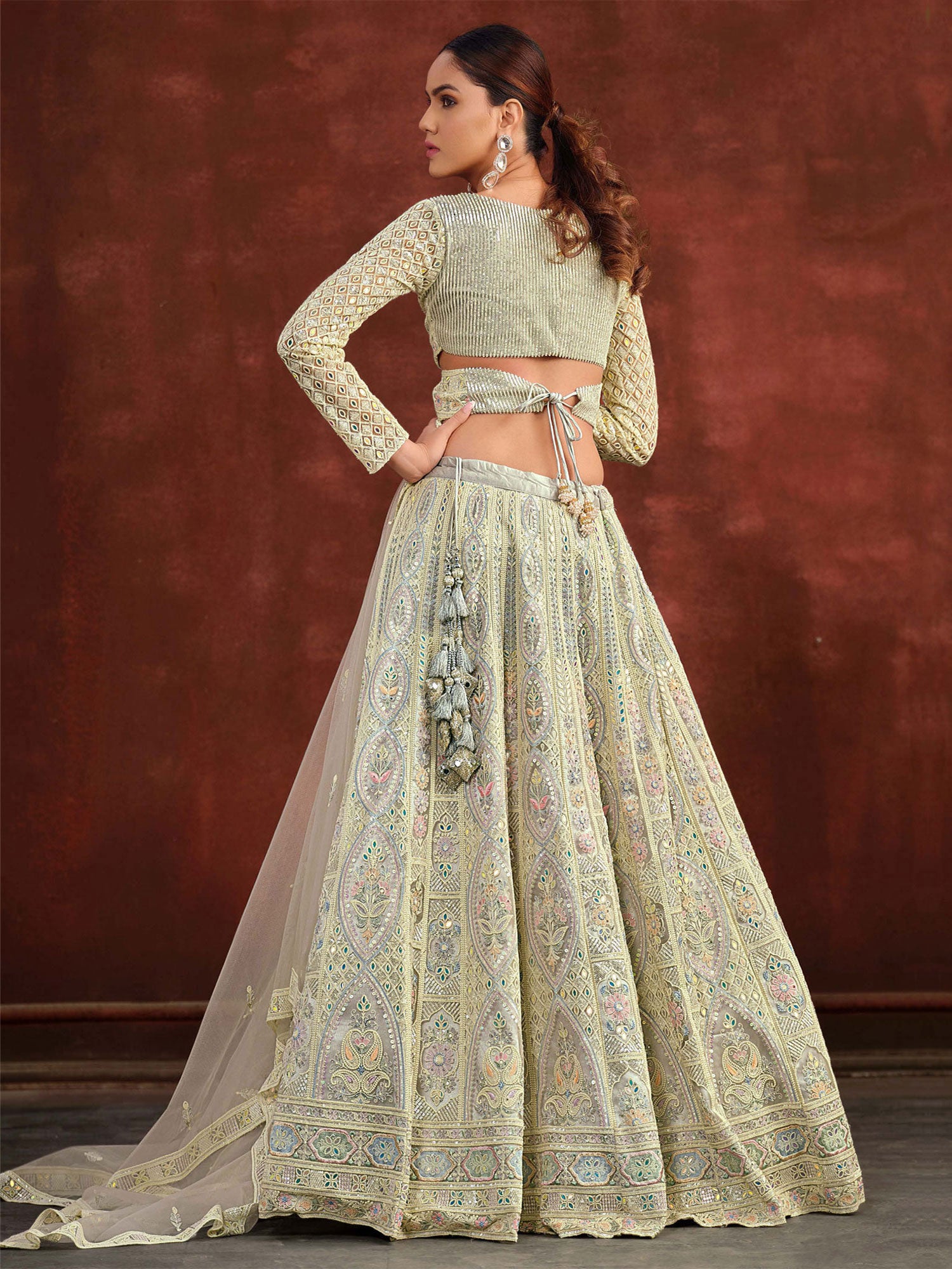 Yellow Designer Lehenga Choli With Net Dupatta