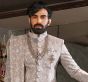 Grey Mirror Work Sherwani With Dhoti Set