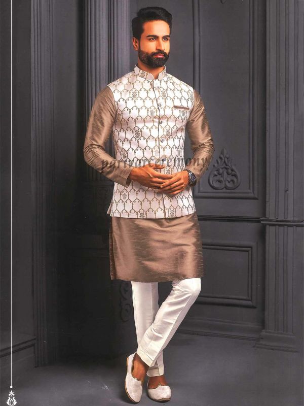Designerdarji Indian Designer Kurta Pajama for Men With Designer Modi Jacket  Waist Coat for Wedding Partywear Plus Size Available - Etsy