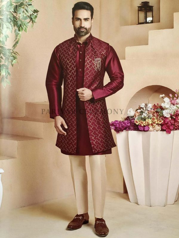 Buy Kurta Dhoti,modi Jacket, Jacket for Men,set of 3, Silk Kurta Pajama  Jacket, Wedding Wear, Kurta for Men,partywear, Custom Made Kurta Pajama  Online in India - Etsy