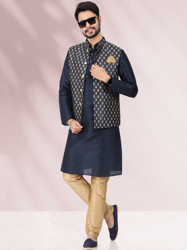 Buy Kurta Pajama with Jacket | Kurta Pajama for men with jacket USA