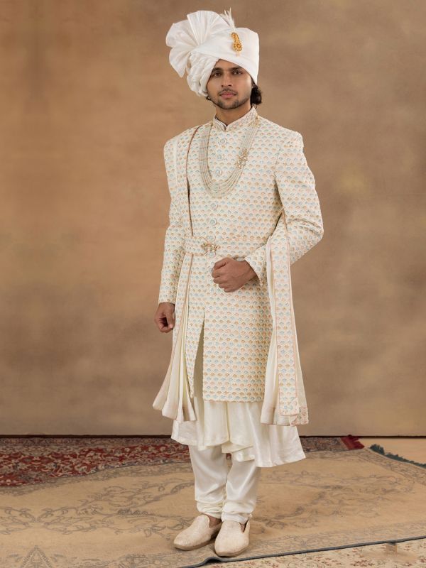 Multicolor Anarkali Style Embroidered Sherwani