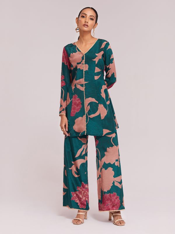 Rama Green Women's Printed Co-Ord Set